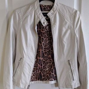 Black River White Moto Style Jacket